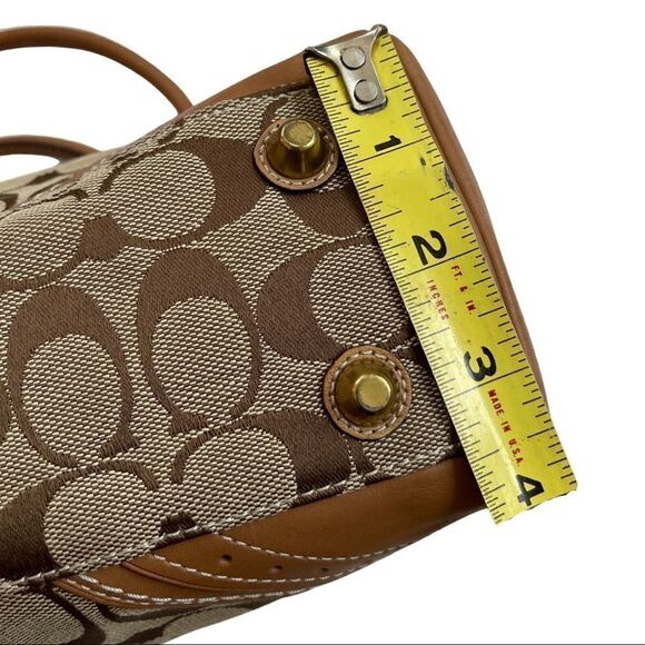 Vintage Coach Hampton Signature Jacquard Brown & Tan Satchel C0773-10507 - Picture 13 of 14